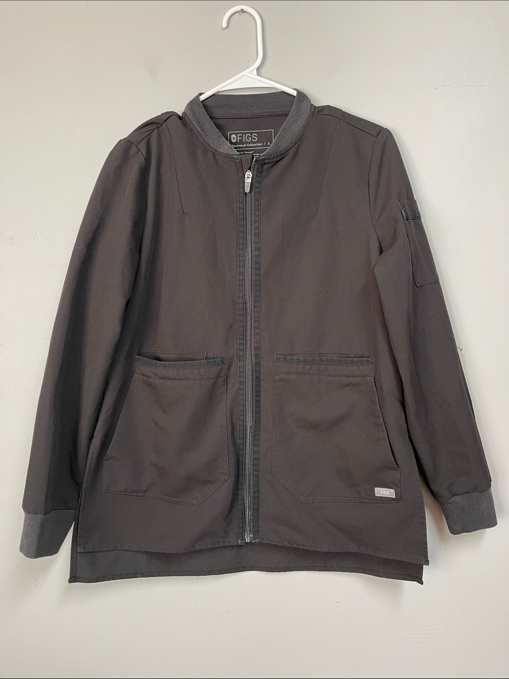 FIGS Technical Collection full-zip bomber scrub jacket